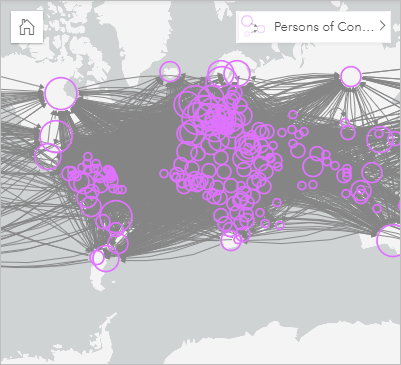 Map showing data from 2020