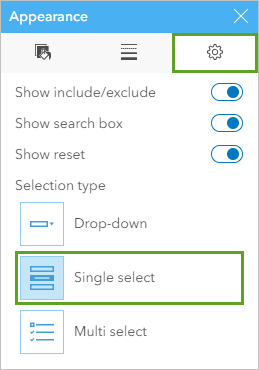 Single select option