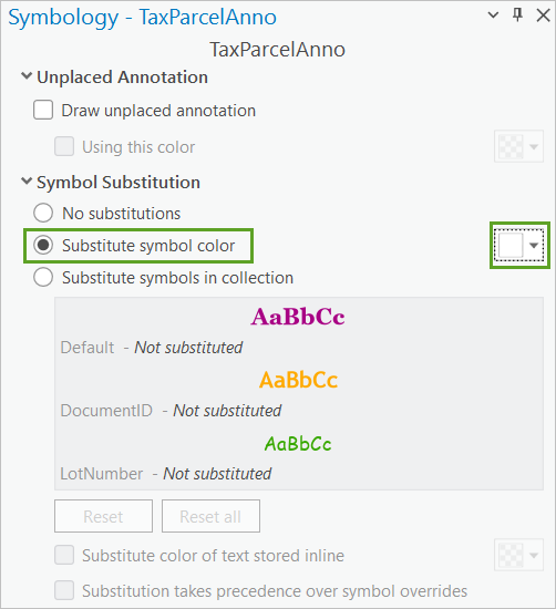 Annotation symbology