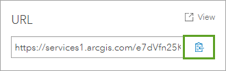 Copy the feature service URL.