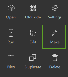 Choose the Make tool.