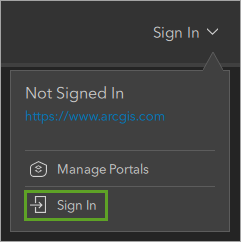 Sign In option