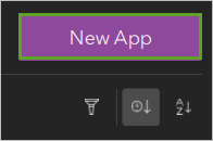 New App button