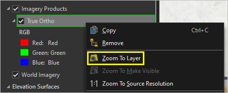 Zoom To Layer option