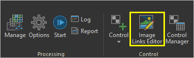 Image Links Editor button in the Control group