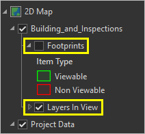 Layers In View layer in the Contents pane