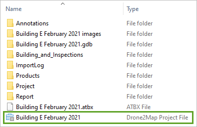 Project file in the extracted folder