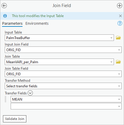 Join Field tool parameters