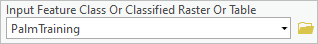 Input Feature Class Or Classified Raster Or Table parameter