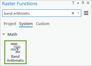 Band Arithmetic function