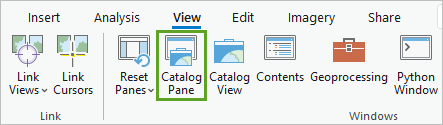 Catalog Pane button