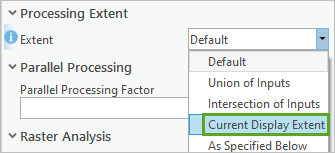 Extent parameter