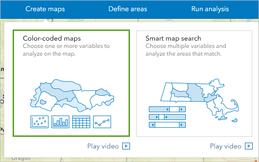 Color-coded maps