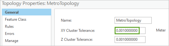 Cluster Tolerance option