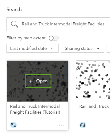 Rail and Truck Intermodal Freight Facilities (Tutorial) layer