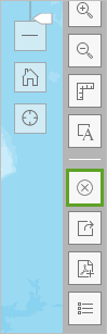 Clear map button on the side toolbar