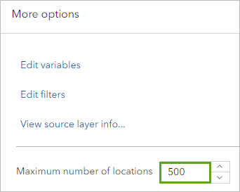 Set the maximum number of locations.