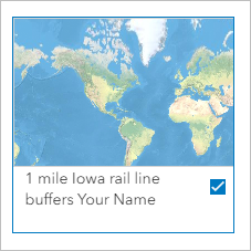 Add the 1-mile buffer layer to the map.