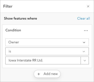 Condition to filter the layer by owner