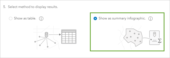 Show as summary infographic option