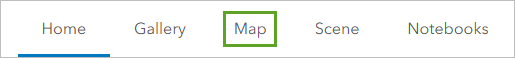 Map option on the ribbon