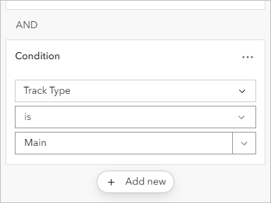 Condition to filter the layer by track type