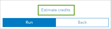 Estimate credits on the Create Buffers tool pane