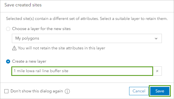 Choose the Create a new layer option when saving.