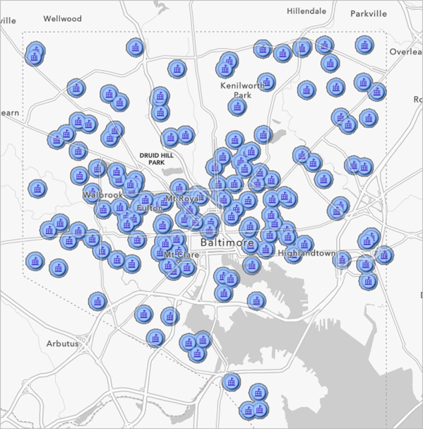 Buffer layer created and added to the map