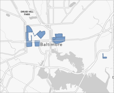 Output layer from running the Overlay Layers tool a second time on the map