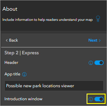 Introduction window turned on in the About pane