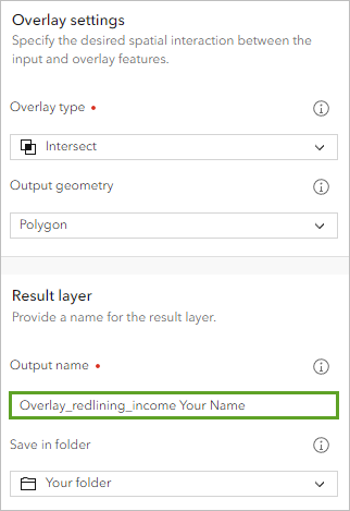 Output of running the Overlay Layers tool on the map