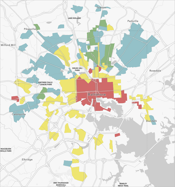 The Mapping Inequality Redlining Areas layer visible on the map