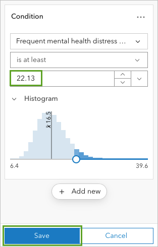 The standard variation value entered in the Filter expression