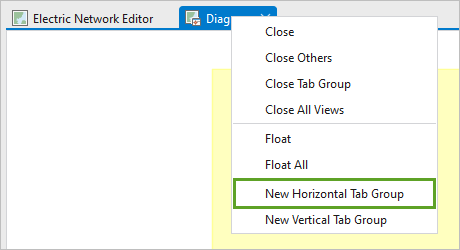 New Horizontal Tab Group option