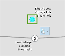 Selected power pole