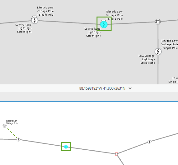 Selection in diagram and map