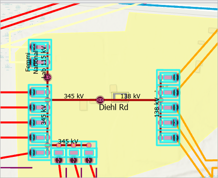 Related features selected for substation