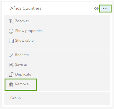 Remove the Africa Countries layer from the Layers pane.