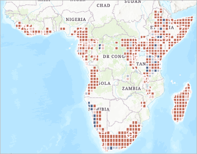 Final map of percentage of protection