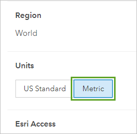 Change map units to Metric.