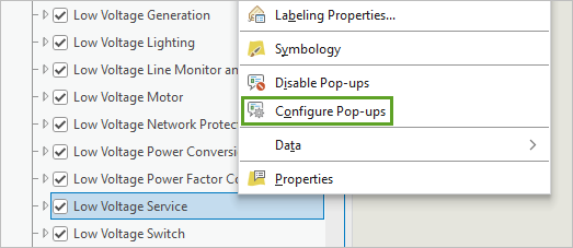 Configure Pop-ups