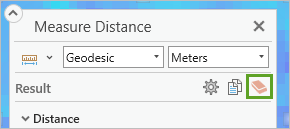 Clear Results button on the Measure Distance tool