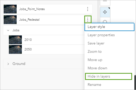 Hide in layers option