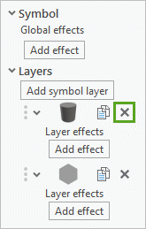 Delete layer button