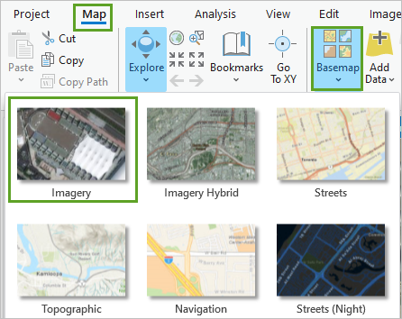 Imagery basemap option