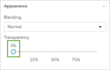 Layer transparency set to 0 percent