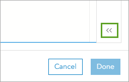 Expand button in the expression window