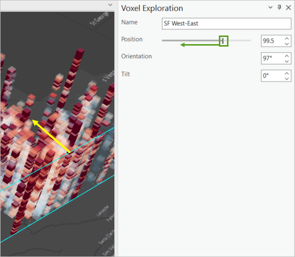 Drag the slider to move the slice.