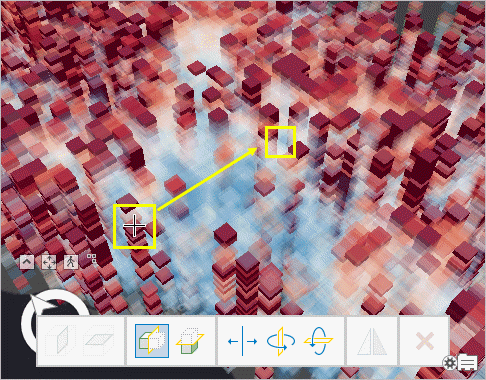 Click a location, move the pointer, and click again to create a slice.